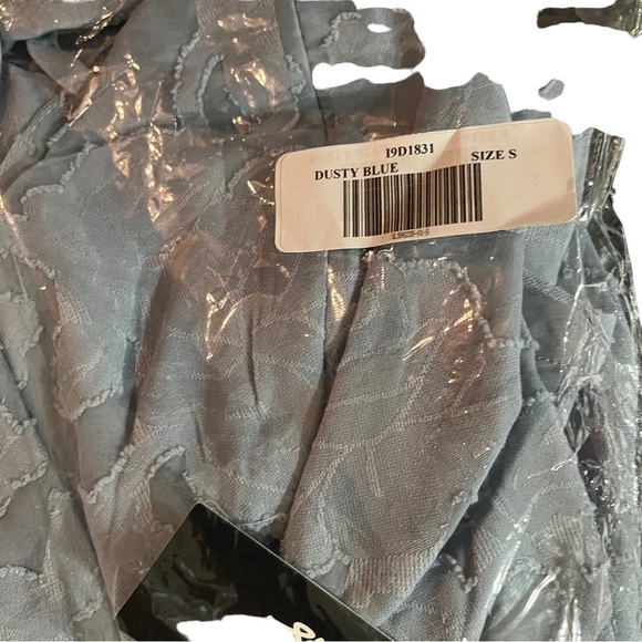 Lulu’s dusty blue burnout floral skater dress size S NWT - Picture 9 of 10